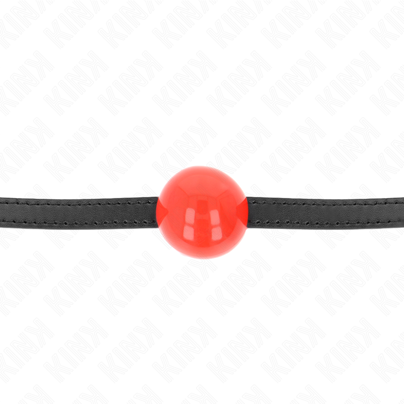 KINK - BÂILLON À BOULE SIMPLE ROUGE 4 CM 65 x 1,5 CM