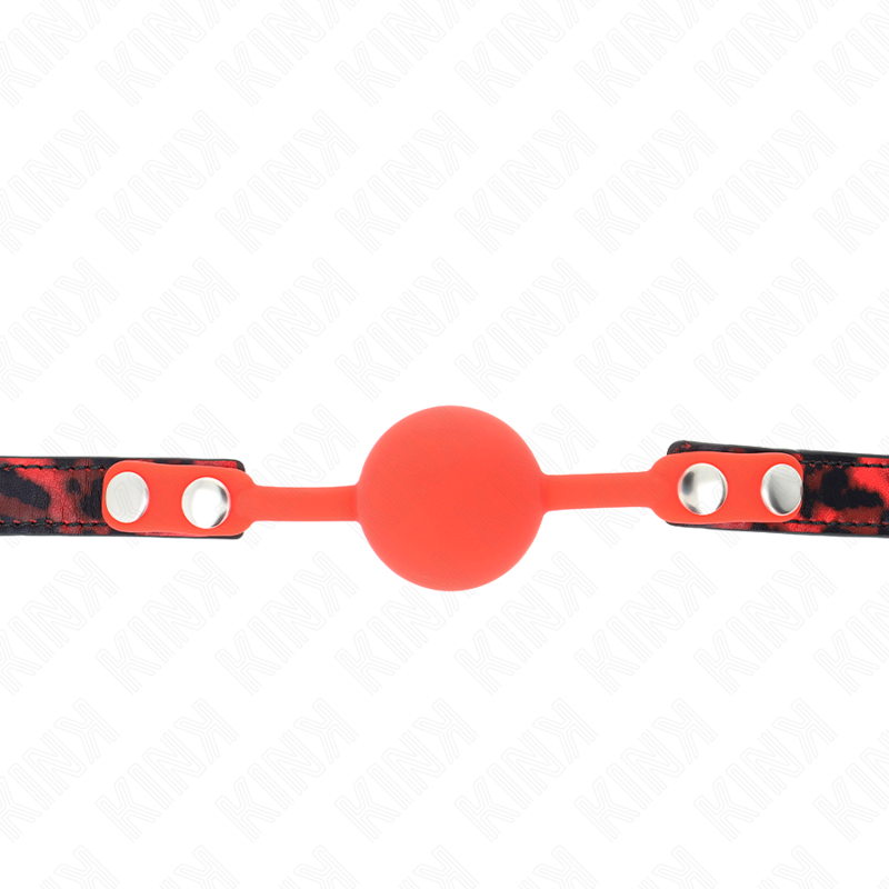 KINK - MODÈLE 2 BÂILLON À BOULE EN SILICONE 4 CM AVEC VERROUILLAGE 60 x 2 CM