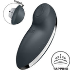 SATISFYER - TAP & CLIMAX 2 VIBRATORE E STIMOLATORE GRIGIO