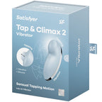 SATISFYER - TAP &amp; CLIMAX 2 VIBRATEUR ET STIMULATEUR BLEU
