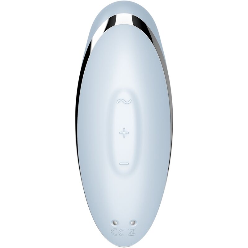 SATISFYER - TAP &amp; CLIMAX 2 VIBRATEUR ET STIMULATEUR BLEU