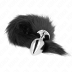 KINK - PLUG ANAL TAILLE L 10 X 4 CM AVEC QUEUE SYNTHÉTIQUE DE 40 CM NOIR