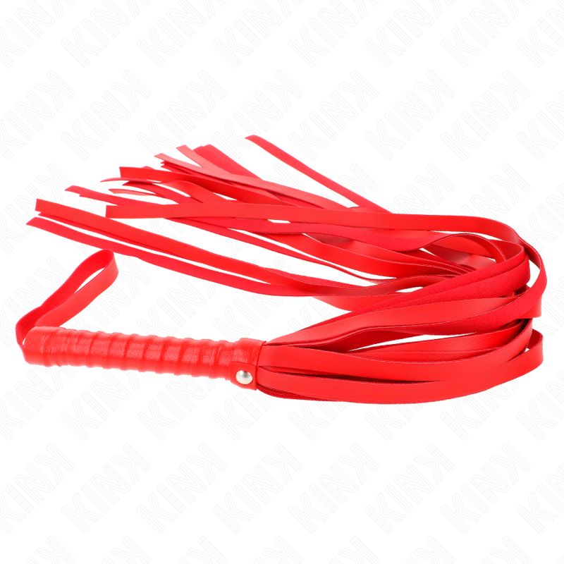 KINK - FOUET ROUGE MANCHE COURT LONGUE QUEUE 70 CM