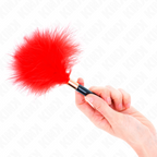 KINK - PLUMES TORTUES EN MÉTAL ROUGE OR 18 CM