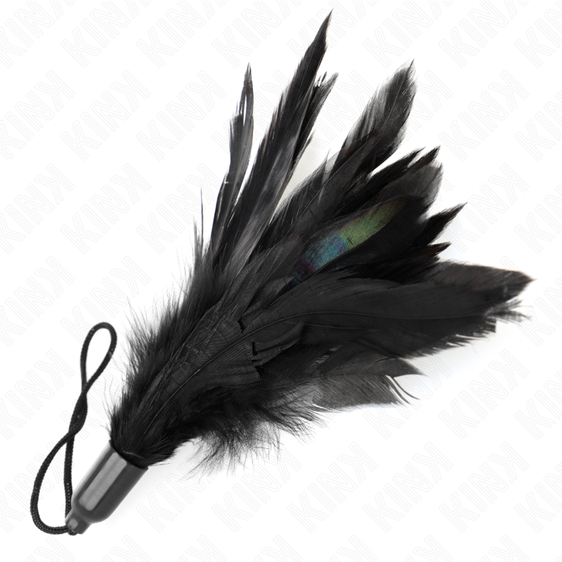 KINK - TICKLE FEATHERS WITH ROPE HANDLE PLASTIC BASE 15 CM
