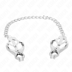 KINK - JAPANESE CLOVER NIPPLE CLAMPS WITH SILVER CHAIN ​​30 CM