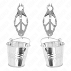 KINK - PINZE PER CAPEZZOLI TRIFOGLIO GIAPPONESE CON SECCHIELLI ARGENTO