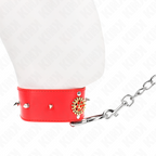 KINK - COLLIER DIAMANT ROUGE AVEC CEINTURE 65 CM RÉGLABLE 35-51 CM X 7 CM