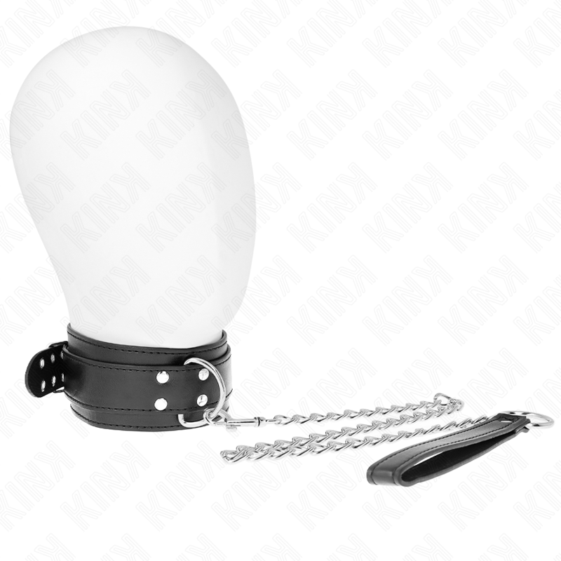 KINK - COLLIER AVEC LARGEUR DE 65 CM, BOUCLES ARGENTÉES RÉGLABLES 33-46 CM X 5,5 CM