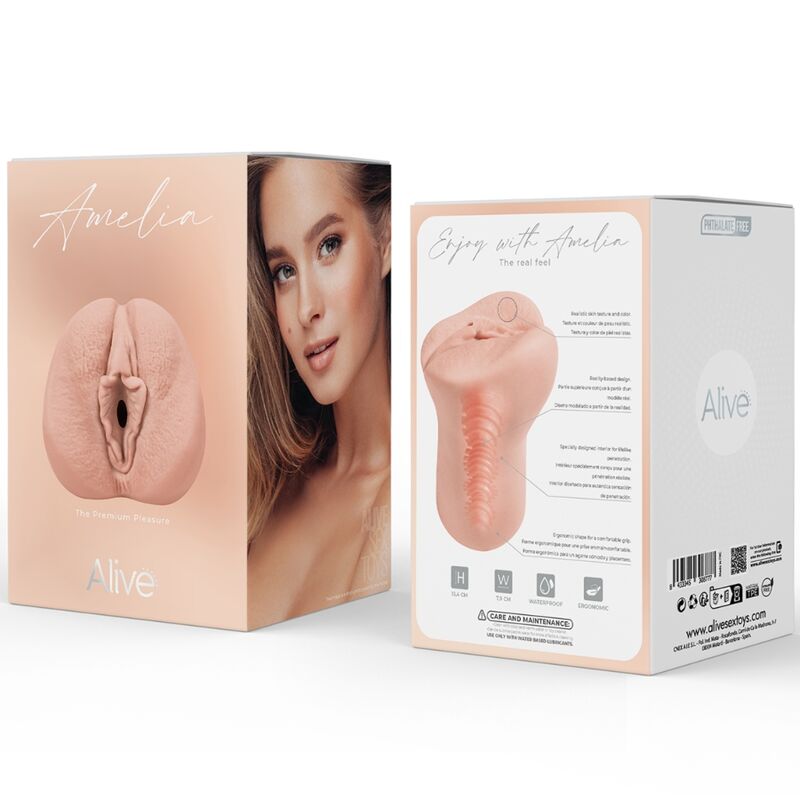 ALIVE - Masturbateur masculin flexible, taille vaginale M