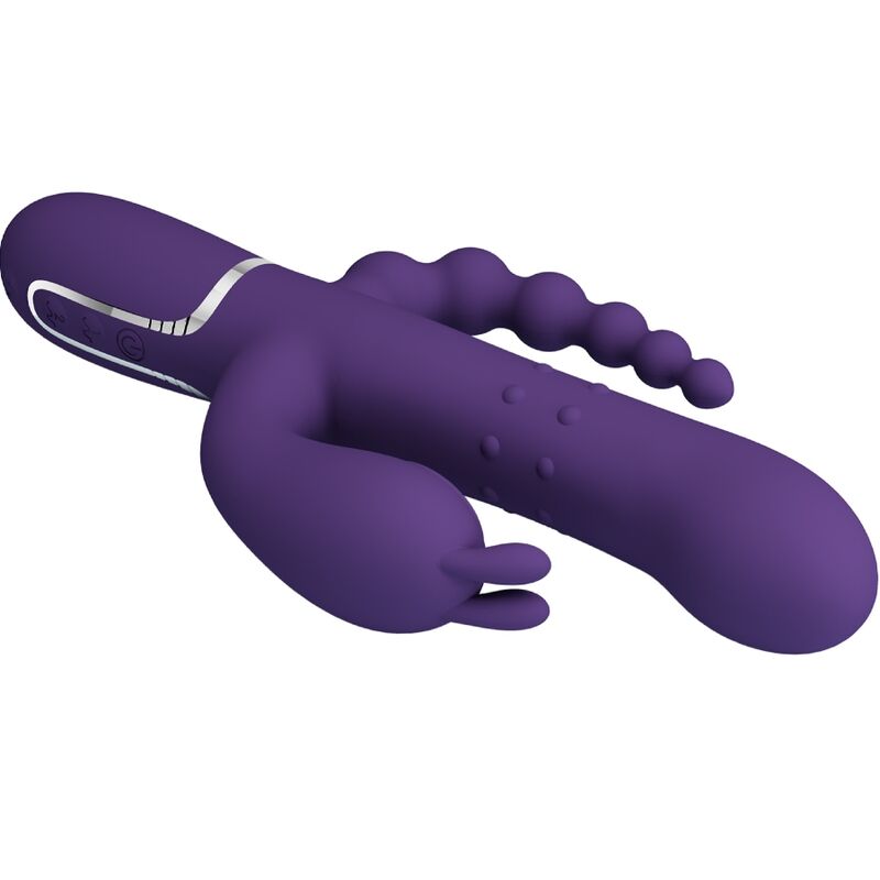 JOLI AMOUR - CAMMY VIBRATEUR TRIPLE MULTIFONCTIONNEL 4 EN 1 VIOLET