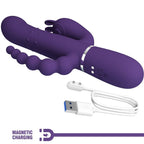 PRETTY LOVE - CAMMY 4-IN-1 MULTIFUNCTIONAL TRIPLE VIBRATOR PURPLE
