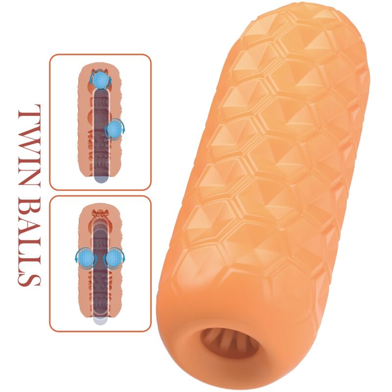 PRETTY LOVE - ORANGE TWIN MALE MASTURBATOR
