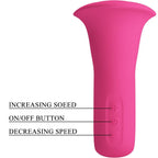 PRETTY LOVE - CLYDE ORAL VIBRATOR VIBRATING TONGUE 12 VIBRATIONS PINK