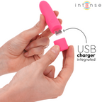 INTENSE - SYMONE USB RICARICABILE VIBRANTE BULLET 8 VIBRAZIONI ROSA 10 X 2,2 CM