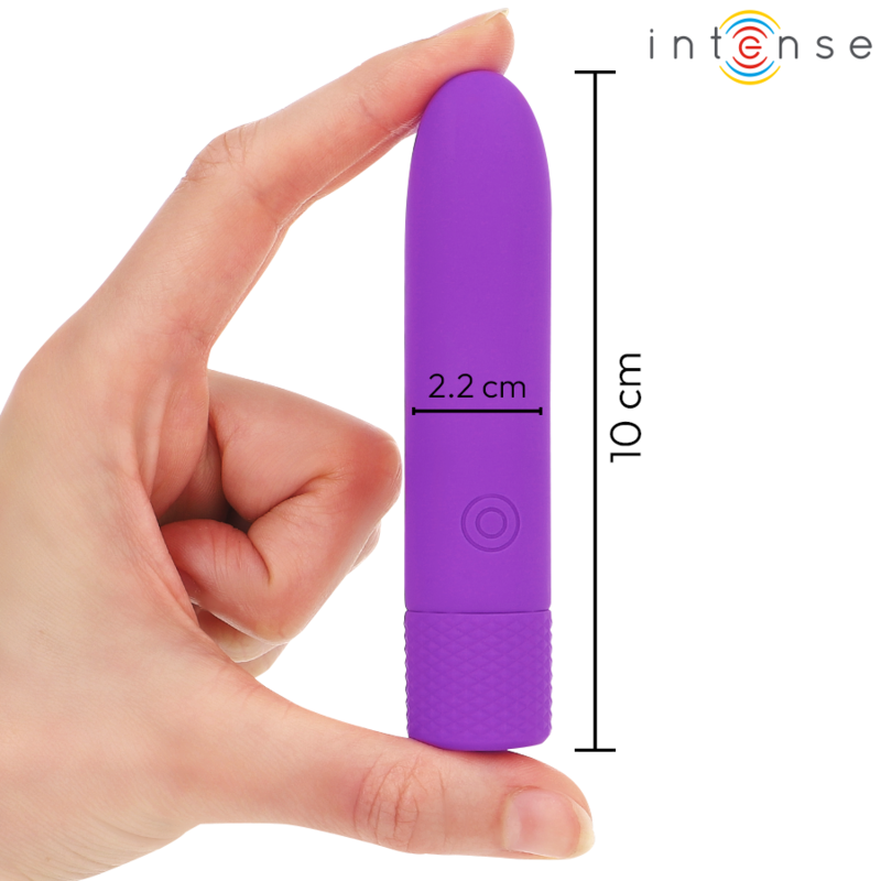 INTENSE - SYMONE VIBRANT BALLE RECHARGEABLE USB 8 VIBRATIONS VIOLET 10 X 2,2 CM