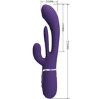 PRETTY LOVE - SHANIA MULTIFUNCTIONAL TRIPLE RABBIT VIBRATOR PURPLE