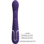 PRETTY LOVE - SHANIA MULTIFUNCTIONAL TRIPLE RABBIT VIBRATOR PURPLE