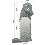 PRETTY LOVE - REALISTIC PENIS ENLARGEMENT MODEL AND DELAY SLEEVE 2 GREY