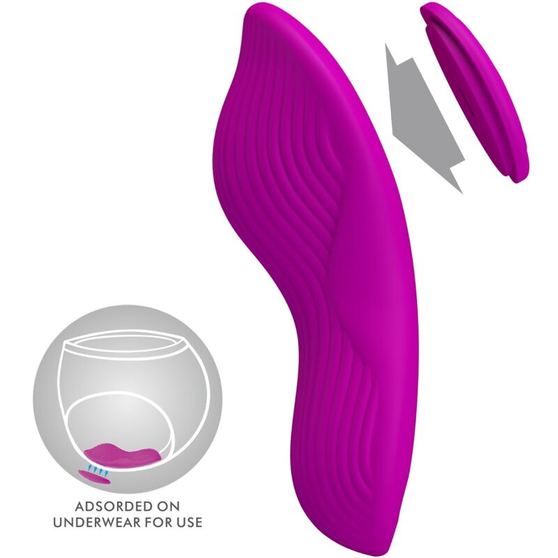 PRETTY LOVE - ROMARIO LAY-ON CLITORAL STIMULATOR WITH REMOTE CONTROL (PINK)
