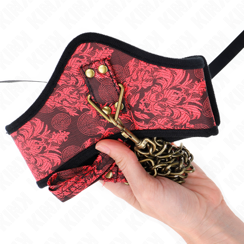 Collier KINK - SCANDAL MODEL avec lanière en dentelle 75 cm 44 x 10 cm