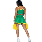 LEG AVENUE - GREEN CHEERLEADER COSTUME S/L