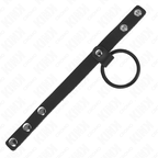KINK - 3.8 CM SILICONE COCK RING AND 22 X 1.5 CM LEATHER BALL DIVIDER