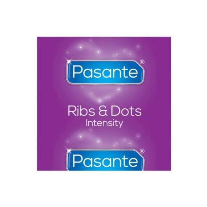 PRÉSERVATIFS PASANTE - RIBS &amp; DOTS INTENSITÉ 144 UNITÉS