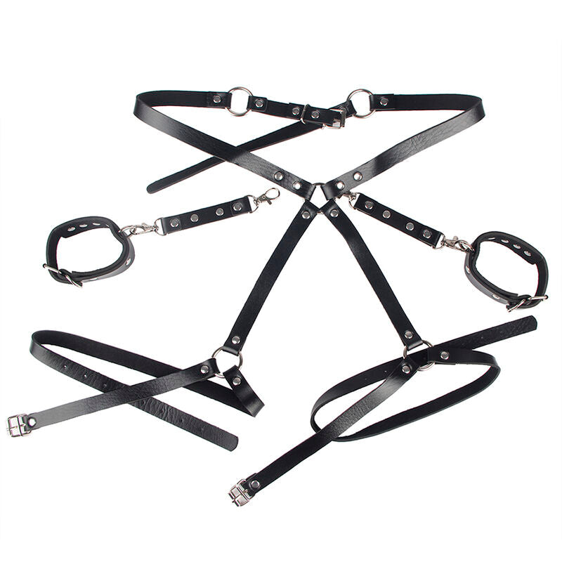 SUBBLIME - 953690 MANETTE CON CINTURA BONDAGE NERE TAGLIA UNICA