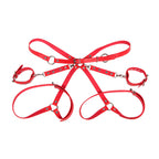 SUBBLIME - 953706 MANETTE CON CINTURA BONDAGE ROSSO TAGLIA UNICA