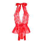 SUBBLIME - 953973 SEXY BODY WITH RUFFLES + RED BELT S/M