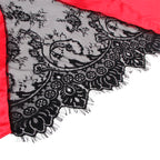 SUBBLIME - 954024 SHEER LACE BACK TANK TOP + RED/BLACK THONG L/XL