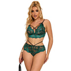 SUBBLIME - 954093 Soutien-gorge et culotte en dentelle verte L/XL