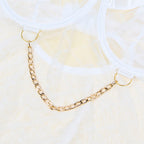 SUBBLIME - 954291 BODY CON CATENE + CINTURA GIACCHE BIANCO L/XL