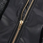 SUBBLIME - 954451 SEXY BLACK LEATHER MESH DRESS L/XL