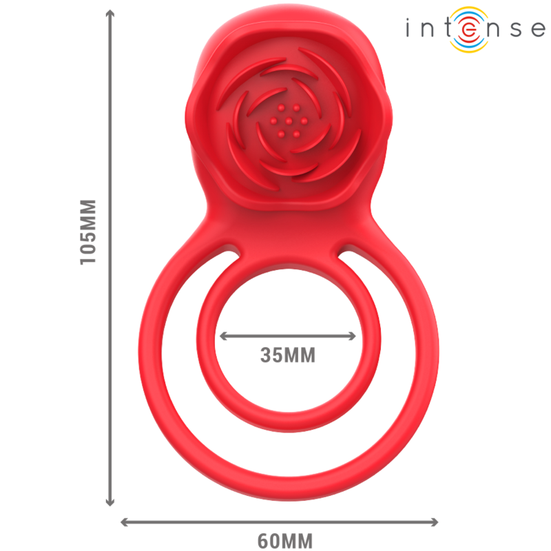 INTENSE - GAIL ROSE STIMULATOR 10 VIBRATIONS RED REMOTE CONTROL