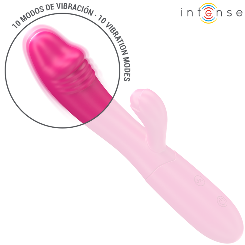 INTENSE - IVY FLEXIBLE VIBRATOR 10 VIBRATIONS WITH PINK TONGUE STIMULATION