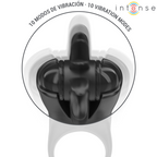 INTENSE - MABEL VIBRATING RING 10 VIBRATIONS WITH BLACK CLITORAL STIMULATOR