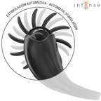 INTENSE - MABEL ANELLO VIBRANTE 10 VIBRAZIONI CON STIMOLATORE CLITORIDEO NERO