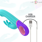 INTENSE - MONICA RABBIT VIBRATEUR AVEC STIMULATEUR DE POINT G ROTATIF BLEU