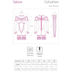 LIVCO CORSETTI FASHION - SAKURA CF 90357 TUTA + GUANTI LUNGHI + CINTURA REGGICALZE NERA L/XL