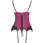LIVCO CORSETTI FASHION - AGRAFENA CF 90436 CORSET + THONG BORDEAUX S/M