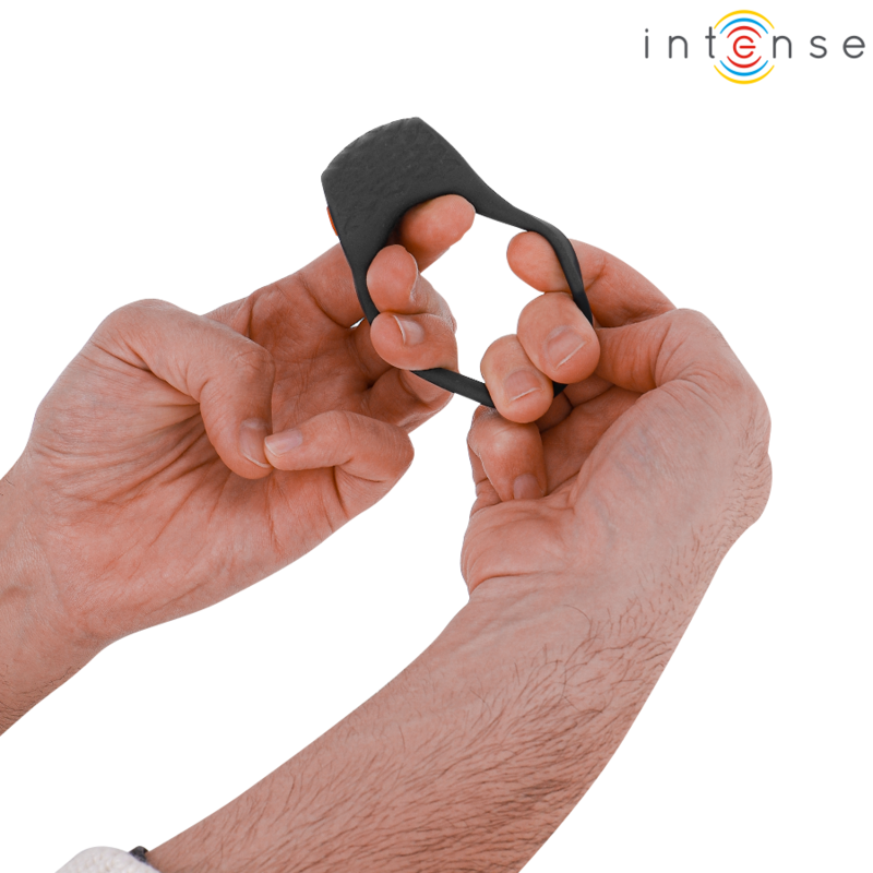 INTENSE - CLOVER VIBRATING COCK RING 10 VIBRATIONS BLACK