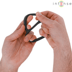INTENSE - BOBBY DOUBLE BLACK SILICONE COCK RING