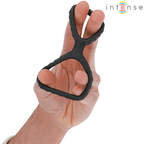 INTENSE - DEWEY DOUBLE SILICONE COCK RING BLACK MODEL 2