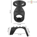 INTENSE - THEO DOUBLE SILICONE COCK RING BLACK MODEL 3