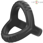 INTENSE - CARSON DOUBLE SILICONE COCK RING BLACK MODEL 4