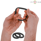 INTENSE - HUGH 3 BASIC BLACK SILICONE COCK RINGS