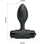 PRETTY LOVE - VIBRA BUTT 10 VIBRATIONS BLACK ANAL PLUG
