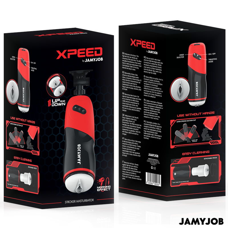 JAMYJOB - XPEED AUTOMATIC VAGINAL MASTURBATOR 5 THRUST MODES AND SOUND EFFECT